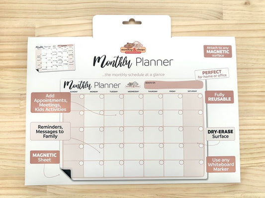 Monkey and Chops Monthly Planner