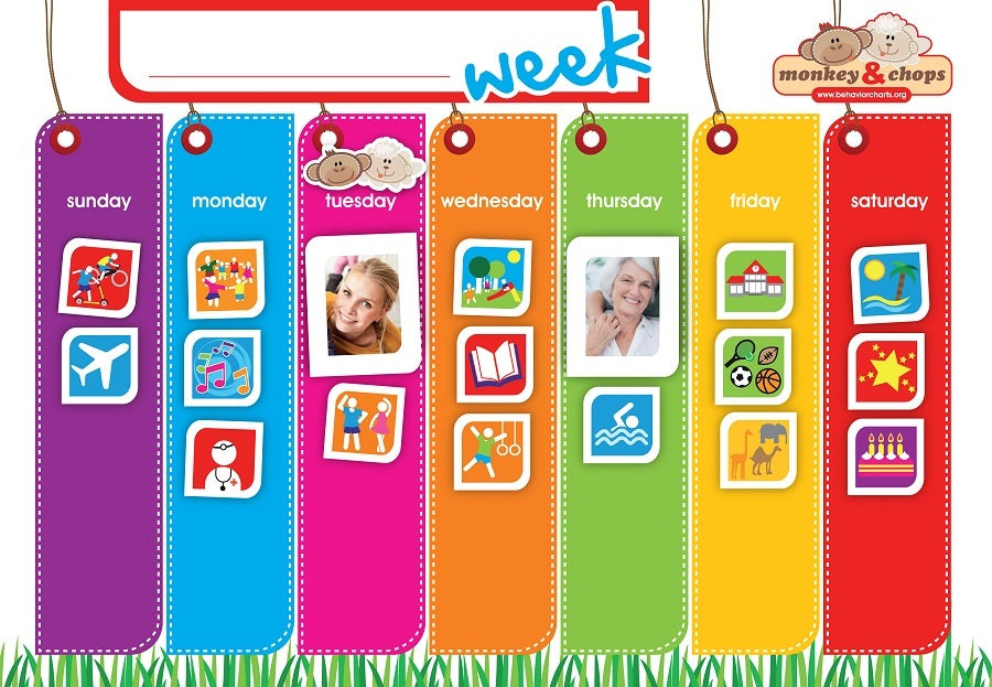 Monkey and Chops Weekly Activity Planner