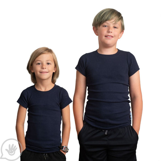 Ribbed Hug Tee Short Sleeve Navy